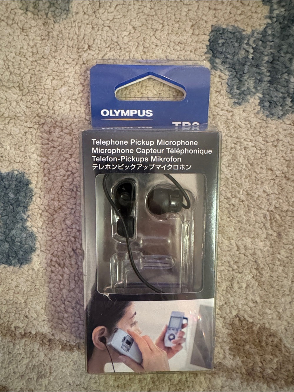 Olympus Black Telephone Pickup Microphone Earset